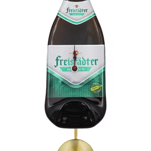 Bierflaschenuhr mit Pendel Freistädter