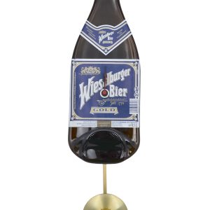 Bierflaschenuhr Wieselburger mit Pendel